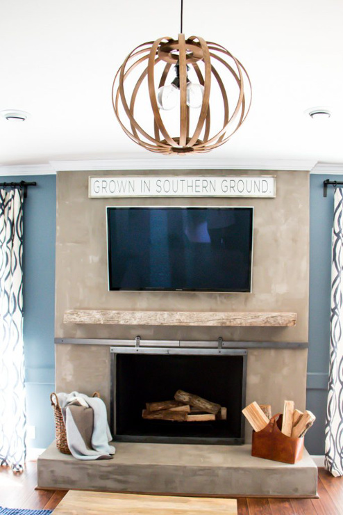 How to Make a Barn Door Style Fireplace Screen