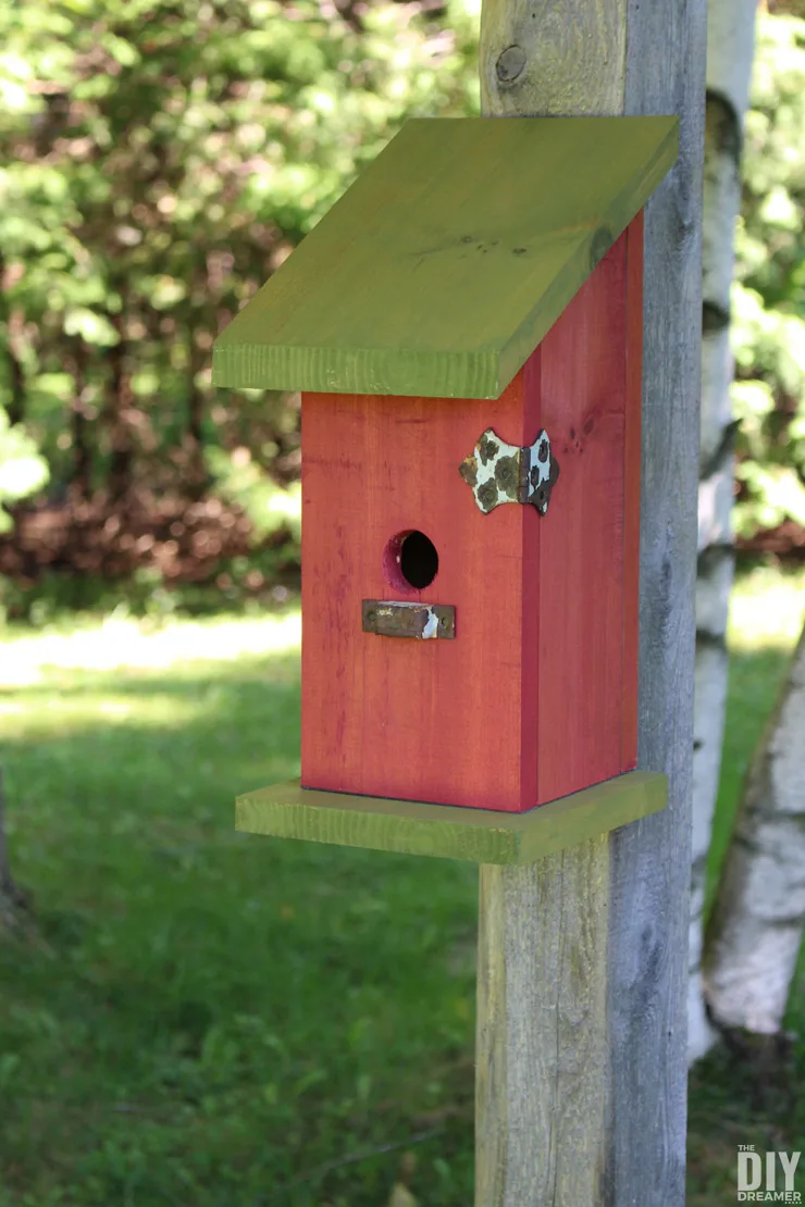 Learn how to build a birdhouse without nails, screws or glue! DIY Nail-Less, Screw-Less, Glue-Less Birdhouse tutorial!