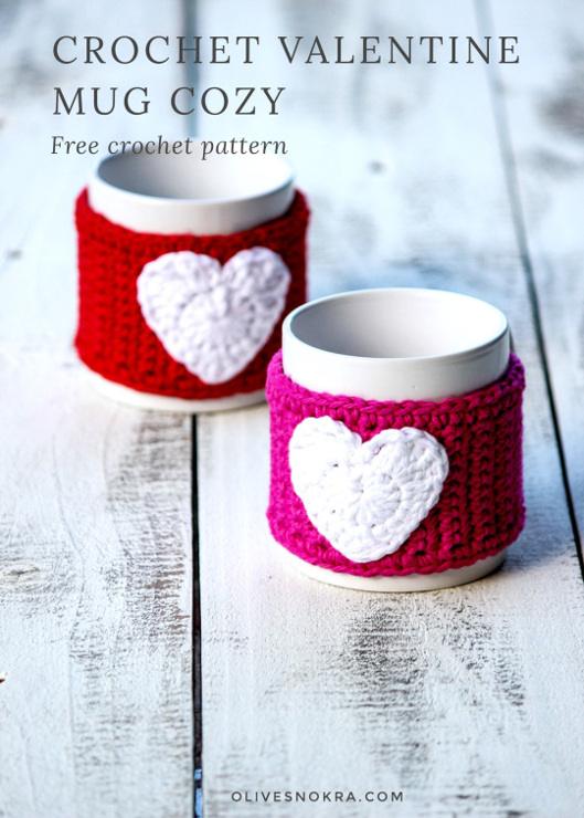 Crochet Valentine Mug Cozy