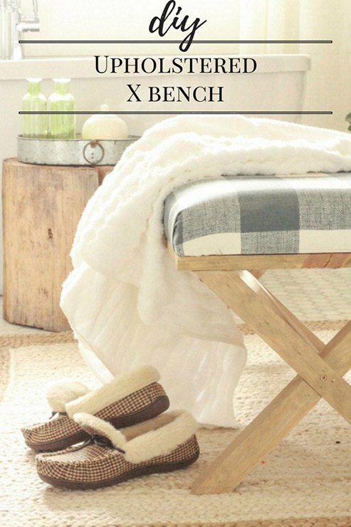 DIY Upholstered X Bench