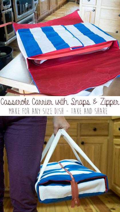 Casserole Carrier with Zipper Tutorial