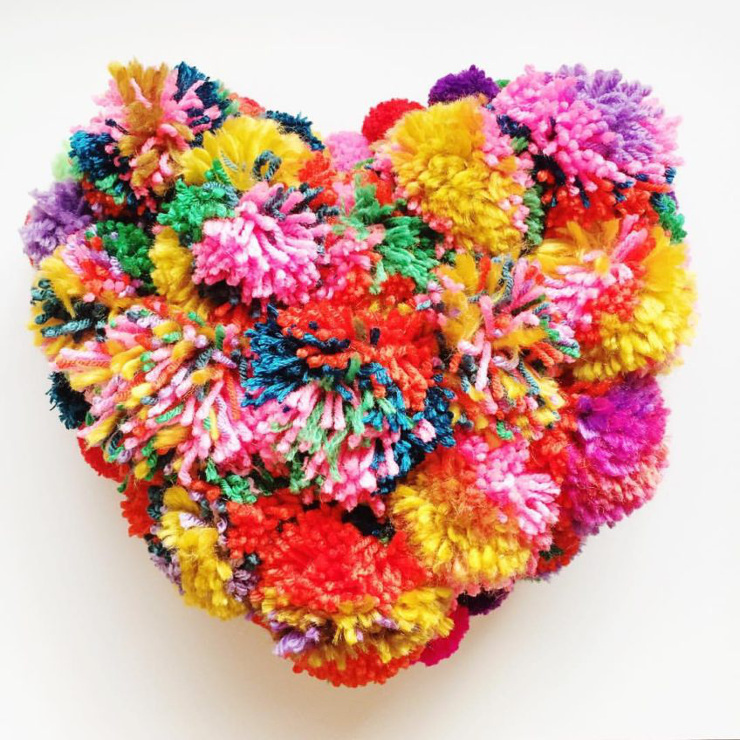 DIY Pompom Covered Pillows