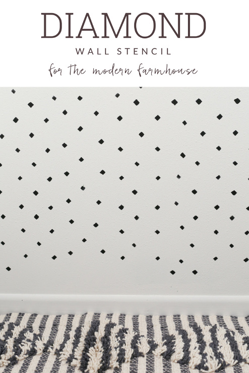 Small Diamond Pattern Wall Stencil