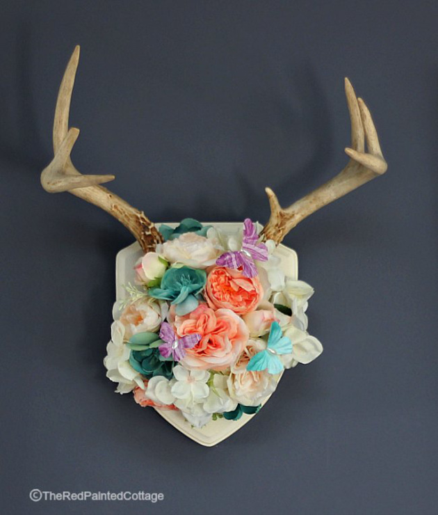 Decorating an Antler for Spring with Tutorial