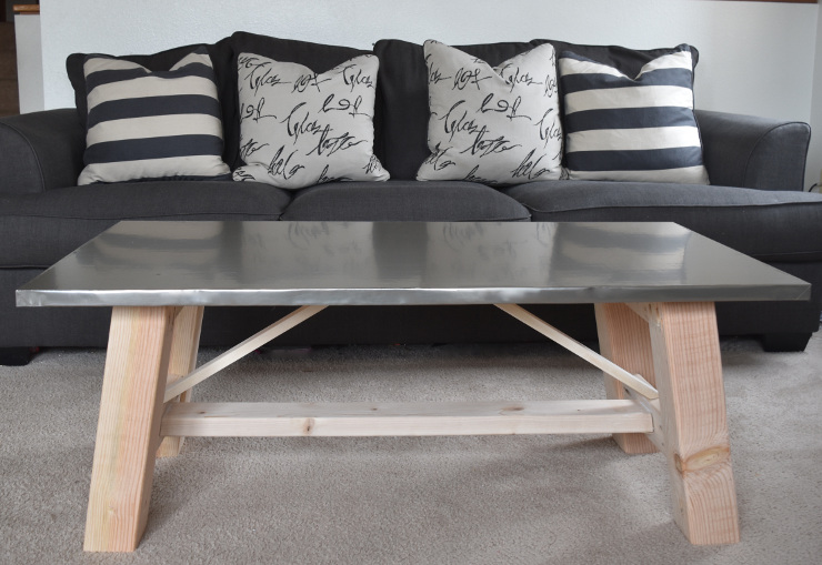 DIY Faux Metal Coffee Table