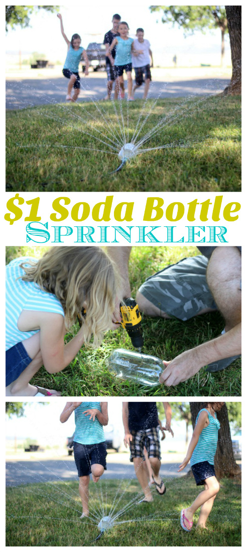 $1 Soda Bottle Sprinkler - Fun outdoor project for the whole family.