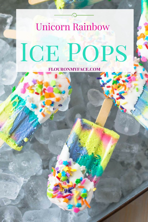 Unicorn Rainbow Ice Pops