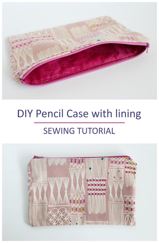 Sewing a pencil discount case with zipper