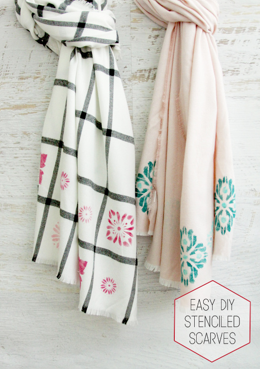 http://www.flamingotoes.com/2017/08/easy-diy-stenciled-scarves/
