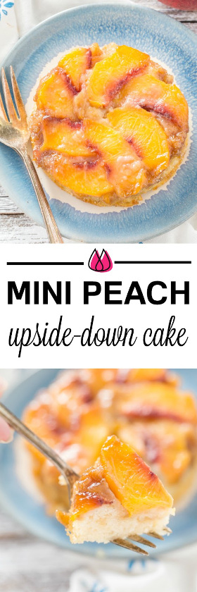 Mini Upside-Down Peach Cake