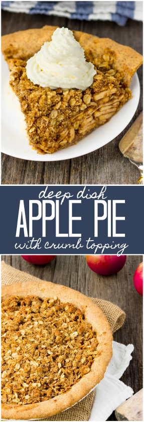 Deep Dish Apple Pie with Crumb Topping