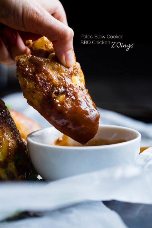 BBQ Paleo Chicken Wings in the Slow Cooker