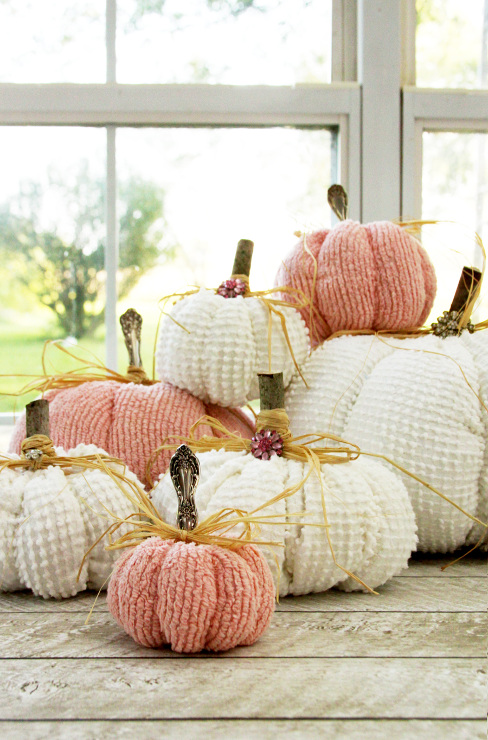 Chenille Fabric Pumpkins