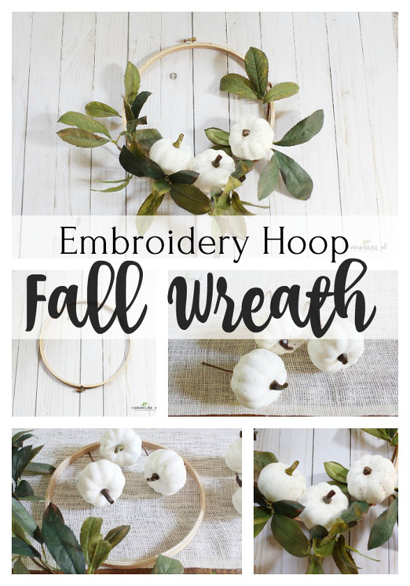 Embroidery Hoop Fall Wreath