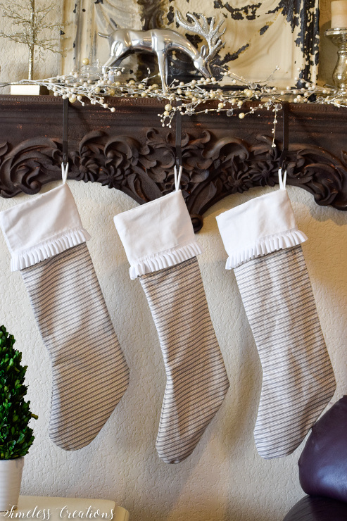 DIY Ticking Stripe Stocking