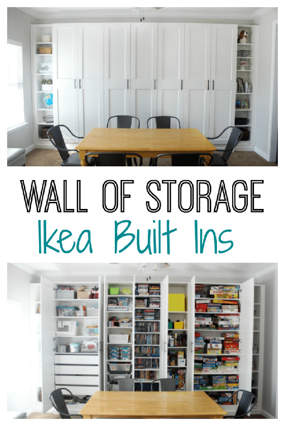 DIY IKEA Built Ins: A Wall of Storage