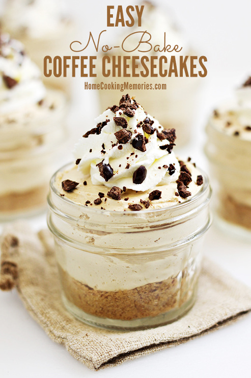 Easy No Bake Coffee Cheesecakes Recipe