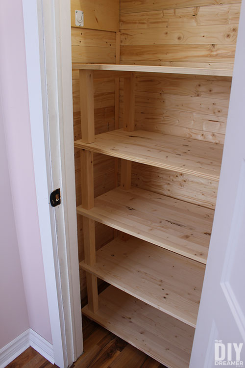 How To Build Closet Shelves With Wood Image of Bathroom and Closet