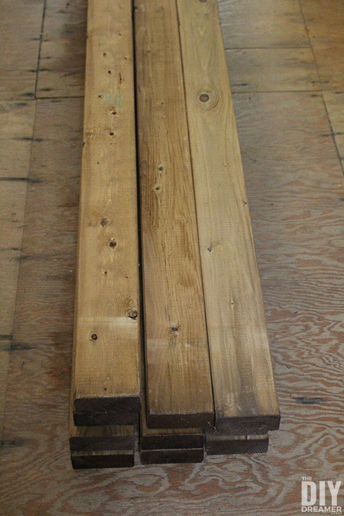 Madera tratada de 2x4s