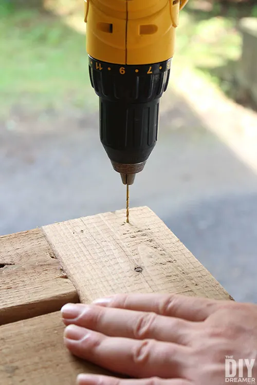 Drill holes before adding screws.