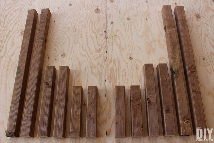 Pieces of wood for both sides