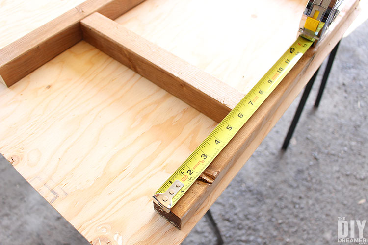 Place it at 6 inches from the bottom